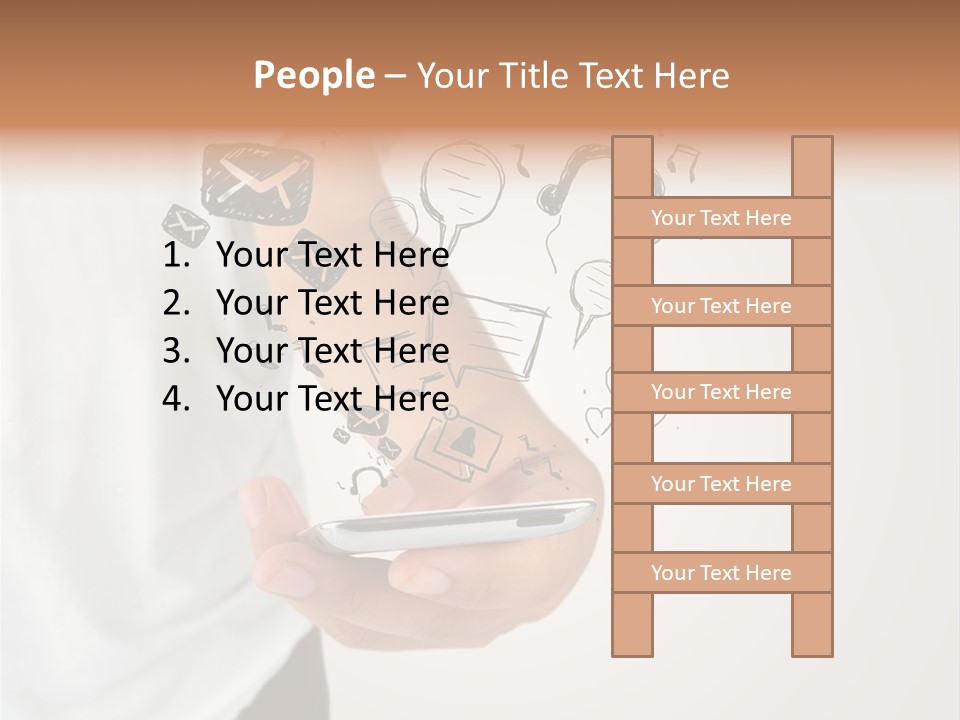 A Person Holding A Cell Phone In Their Hand PowerPoint Template