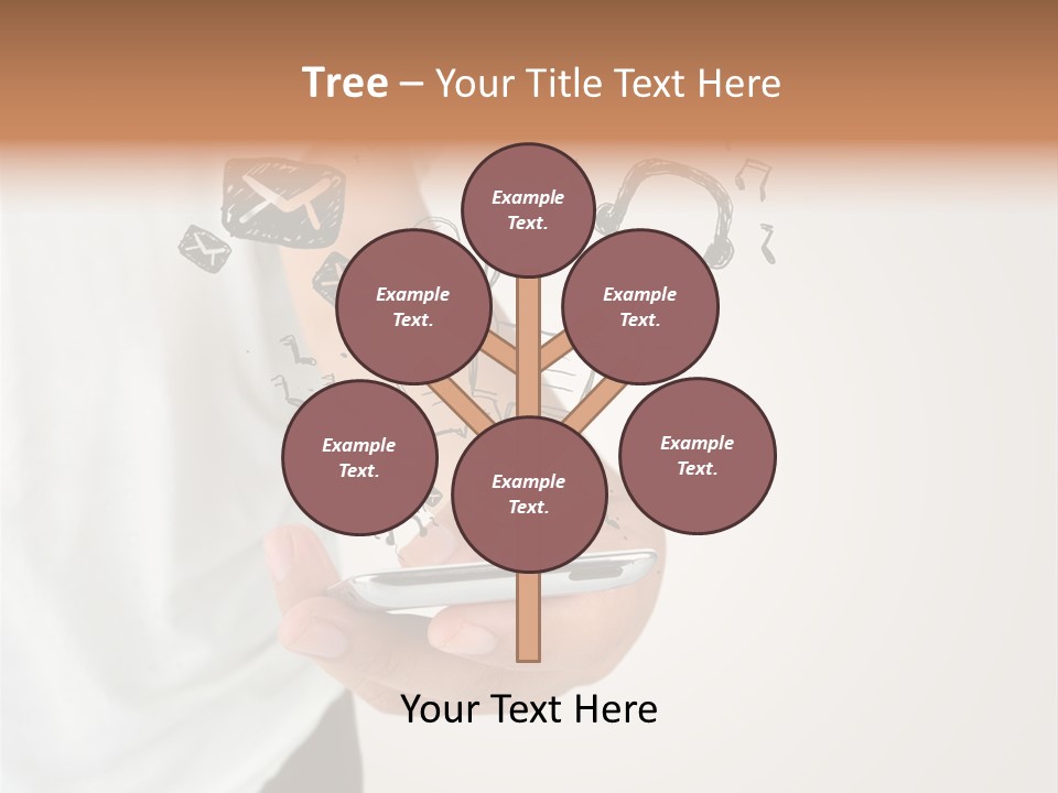 A Person Holding A Cell Phone In Their Hand PowerPoint Template