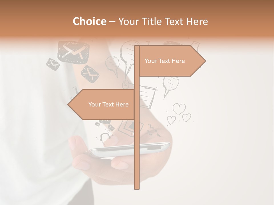 A Person Holding A Cell Phone In Their Hand PowerPoint Template