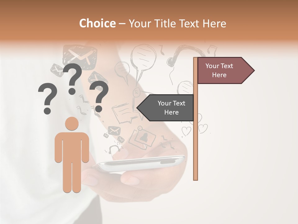 A Person Holding A Cell Phone In Their Hand PowerPoint Template