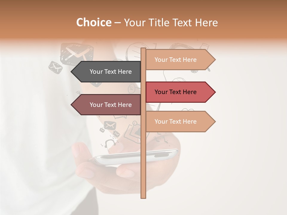 A Person Holding A Cell Phone In Their Hand PowerPoint Template