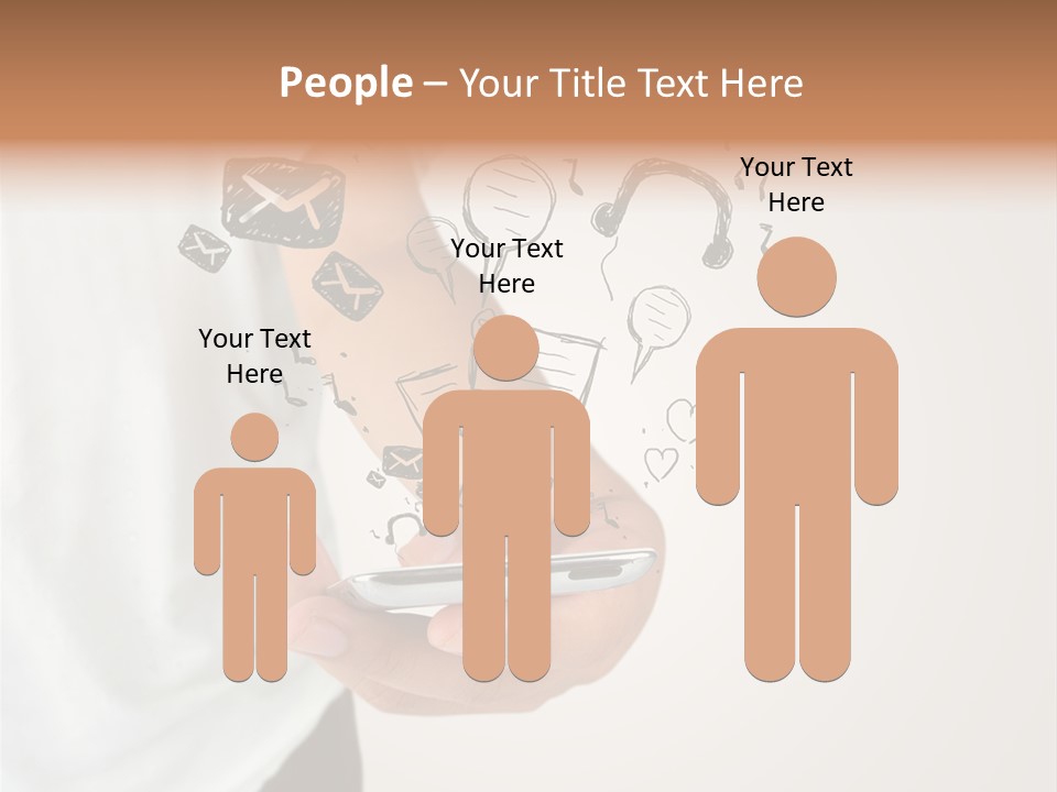 A Person Holding A Cell Phone In Their Hand PowerPoint Template
