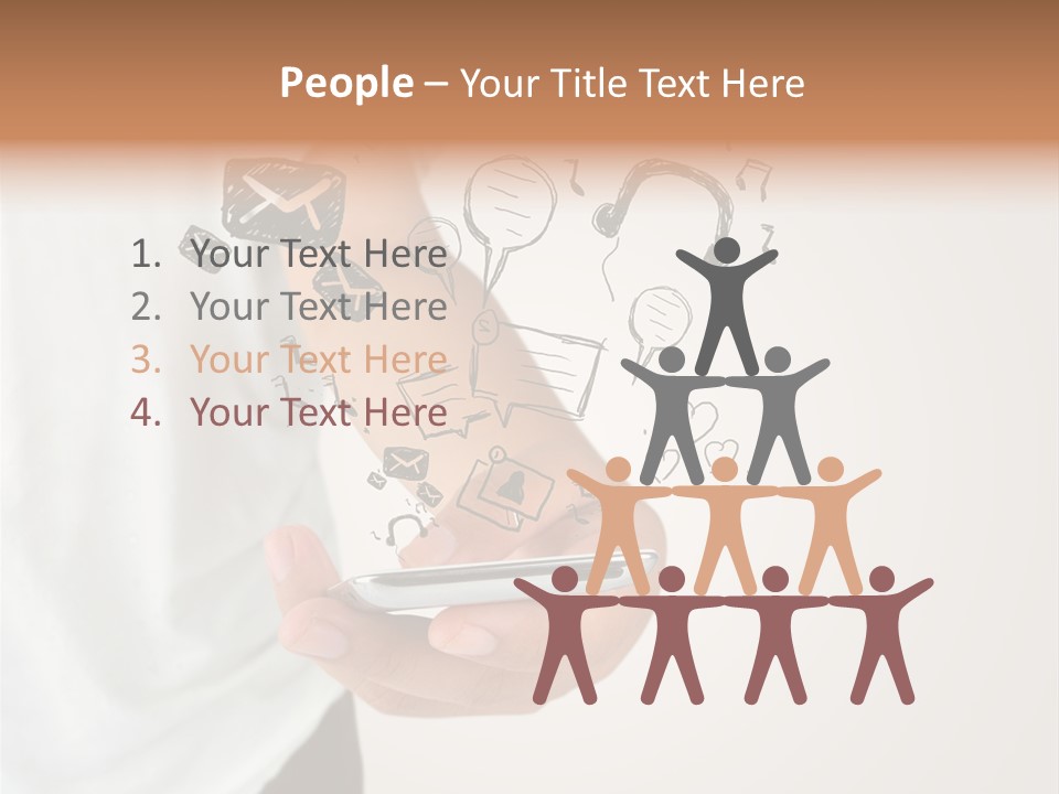 A Person Holding A Cell Phone In Their Hand PowerPoint Template