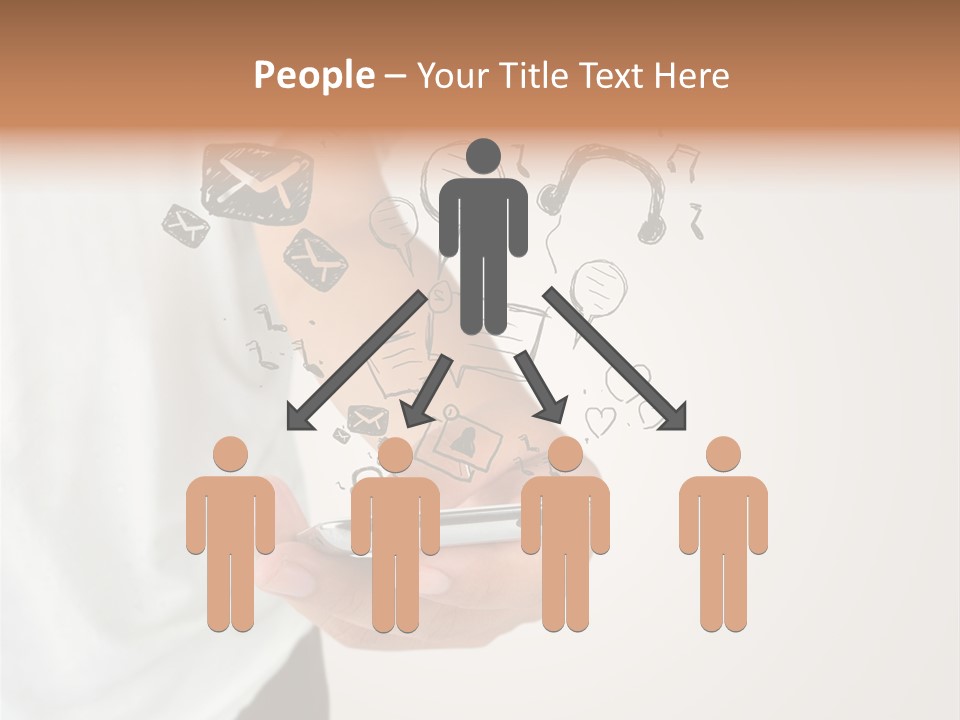 A Person Holding A Cell Phone In Their Hand PowerPoint Template