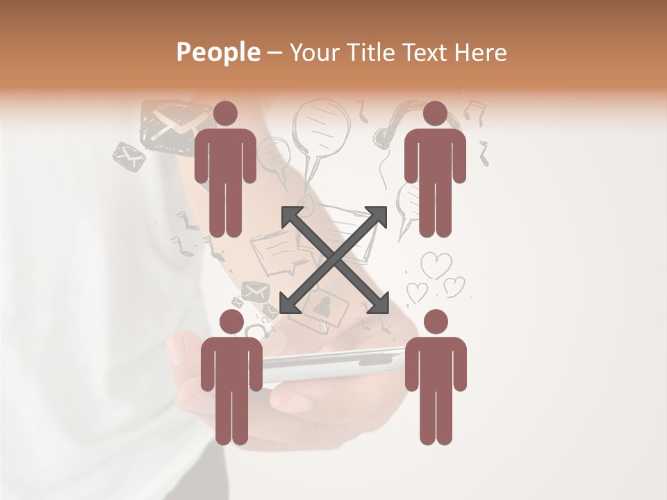A Person Holding A Cell Phone In Their Hand PowerPoint Template