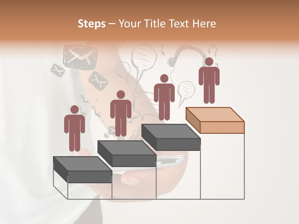 A Person Holding A Cell Phone In Their Hand PowerPoint Template