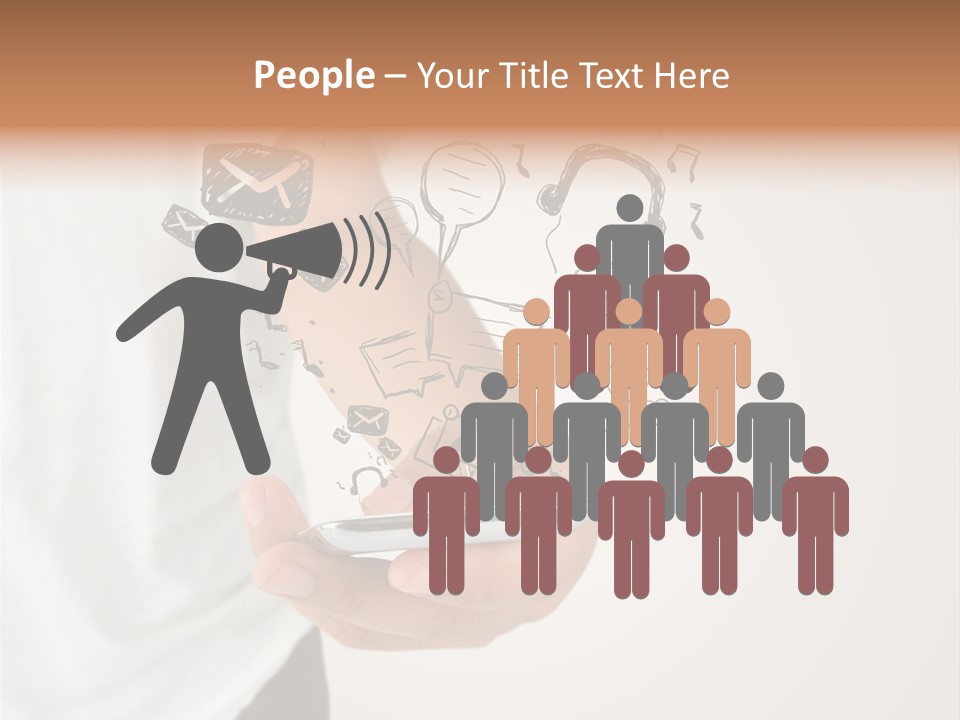 A Person Holding A Cell Phone In Their Hand PowerPoint Template