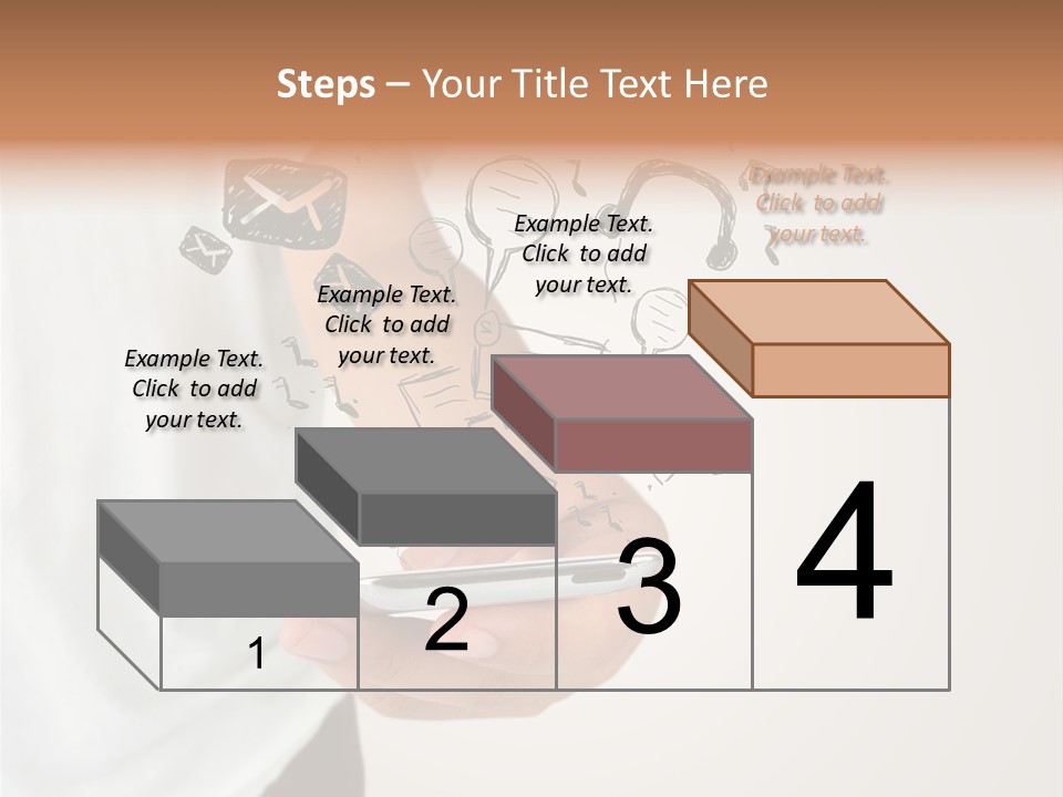 A Person Holding A Cell Phone In Their Hand PowerPoint Template