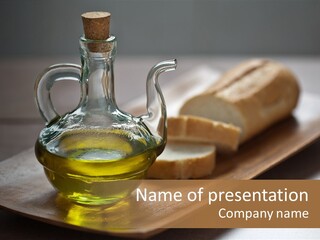 Olive Oil Carbohydrates Salad Dressing PowerPoint Template