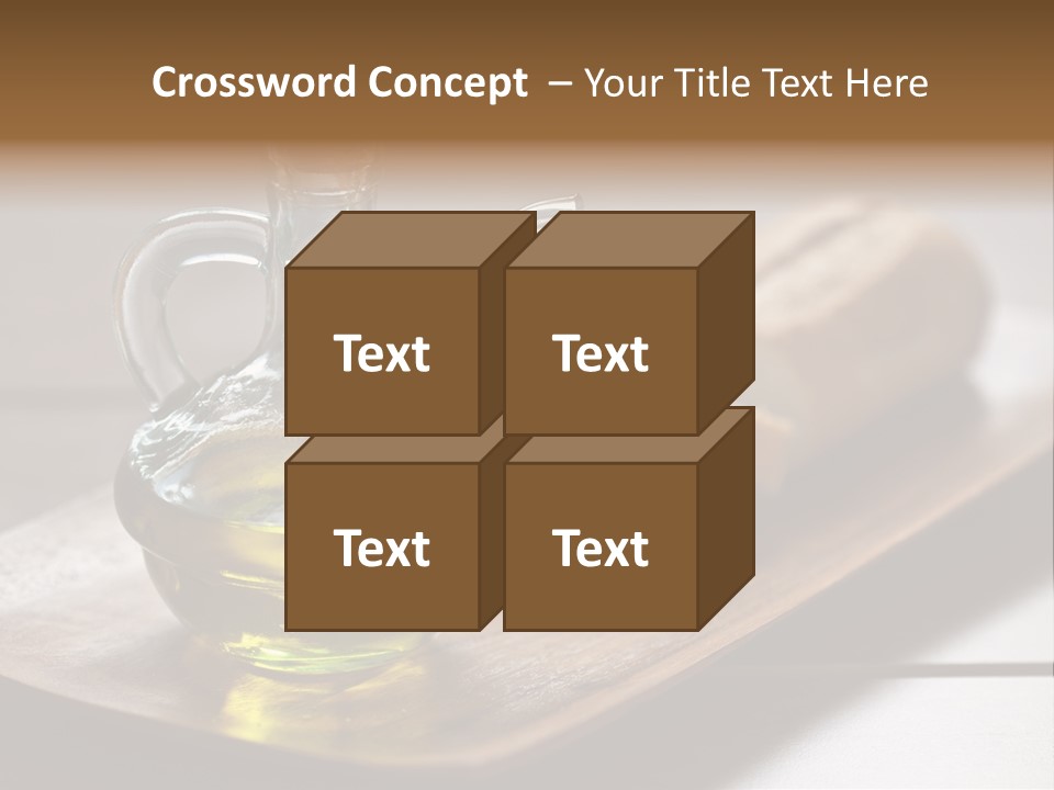 Olive Oil Carbohydrates Salad Dressing PowerPoint Template