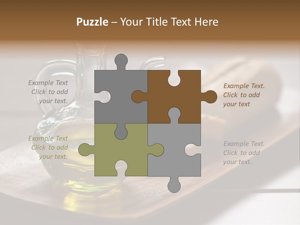 Olive Oil Carbohydrates Salad Dressing PowerPoint Template