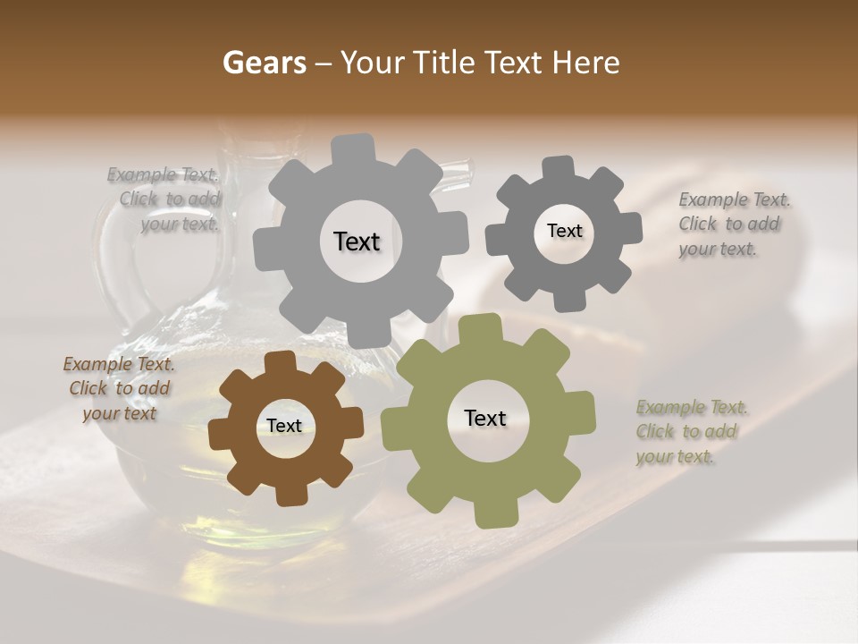 Olive Oil Carbohydrates Salad Dressing PowerPoint Template