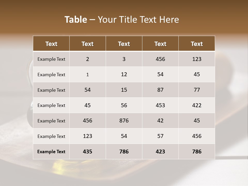 Olive Oil Carbohydrates Salad Dressing PowerPoint Template