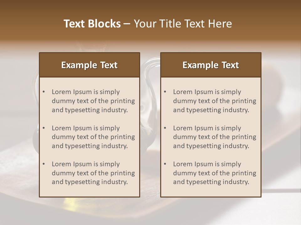 Olive Oil Carbohydrates Salad Dressing PowerPoint Template