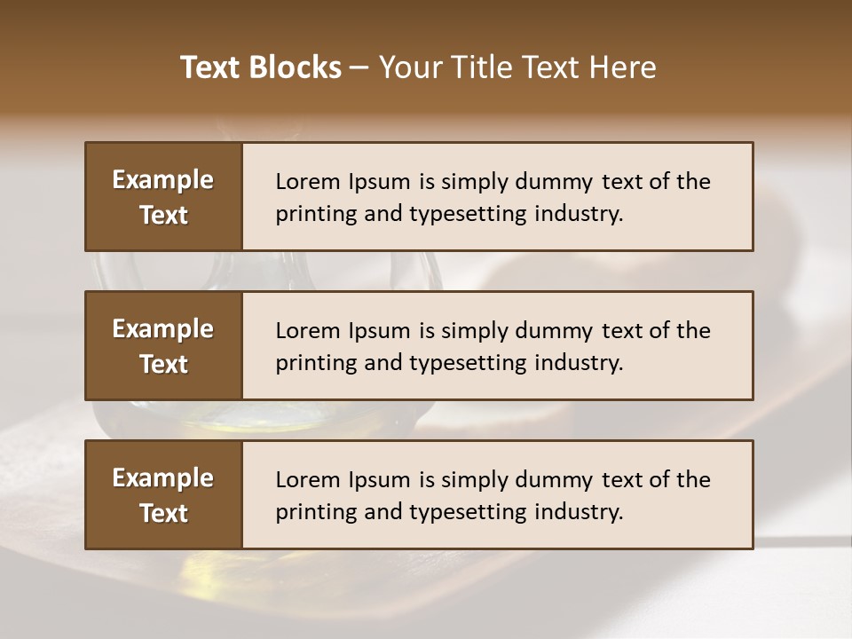 Olive Oil Carbohydrates Salad Dressing PowerPoint Template