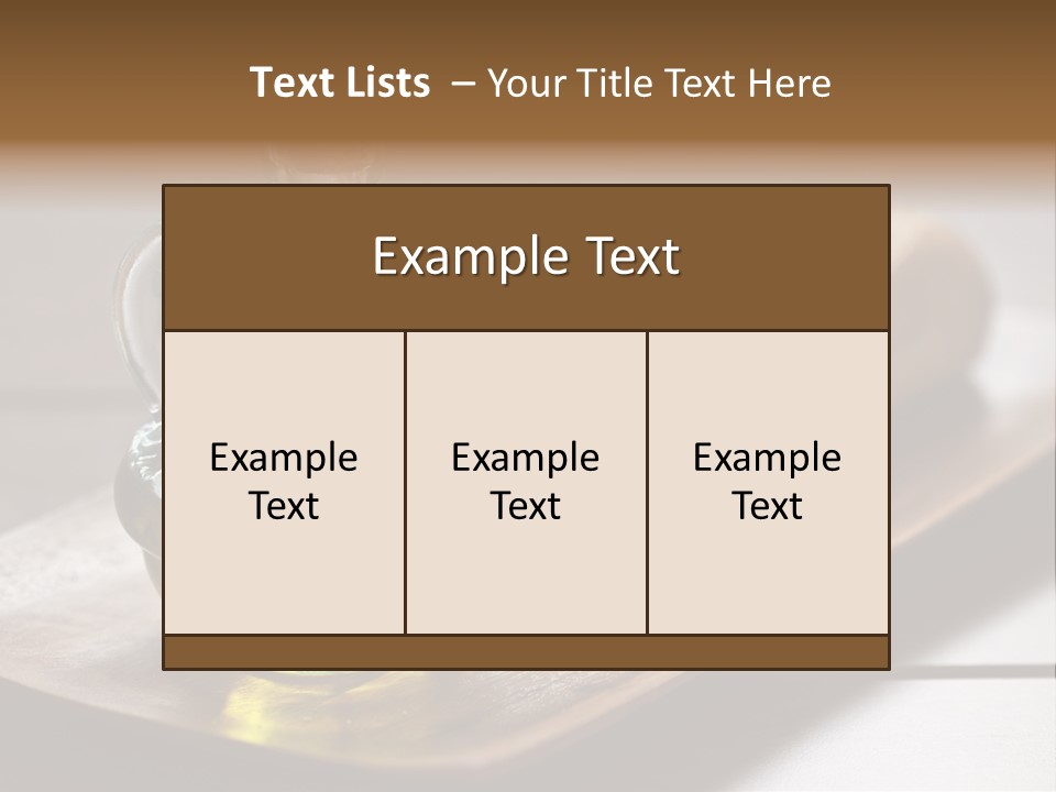 Olive Oil Carbohydrates Salad Dressing PowerPoint Template