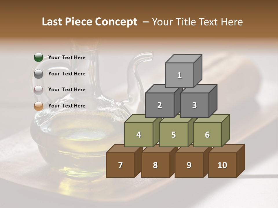 Olive Oil Carbohydrates Salad Dressing PowerPoint Template