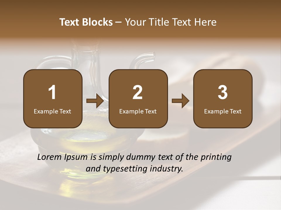 Olive Oil Carbohydrates Salad Dressing PowerPoint Template