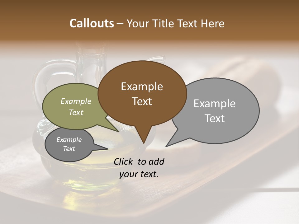 Olive Oil Carbohydrates Salad Dressing PowerPoint Template