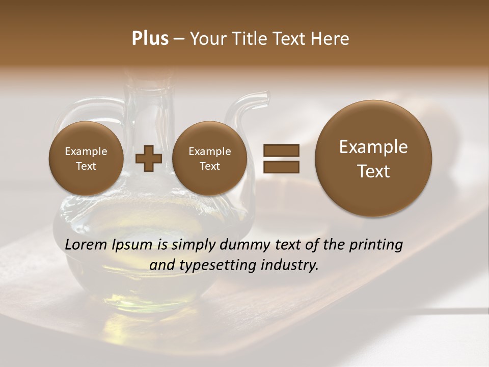 Olive Oil Carbohydrates Salad Dressing PowerPoint Template