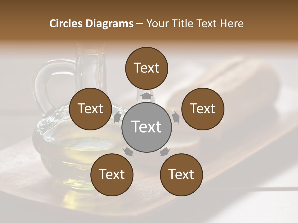 Olive Oil Carbohydrates Salad Dressing PowerPoint Template