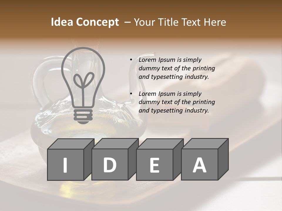 Olive Oil Carbohydrates Salad Dressing PowerPoint Template