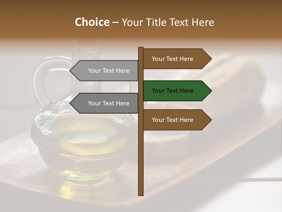 Olive Oil Carbohydrates Salad Dressing PowerPoint Template