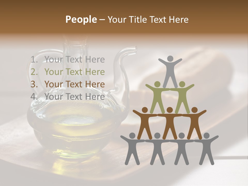 Olive Oil Carbohydrates Salad Dressing PowerPoint Template