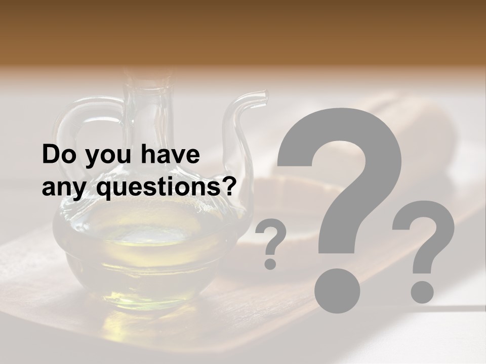 Olive Oil Carbohydrates Salad Dressing PowerPoint Template