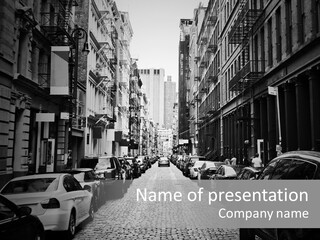 Soho Shops Downtown PowerPoint Template