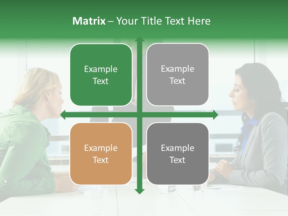 A Group Of Women Sitting Around A Table Talking PowerPoint Template