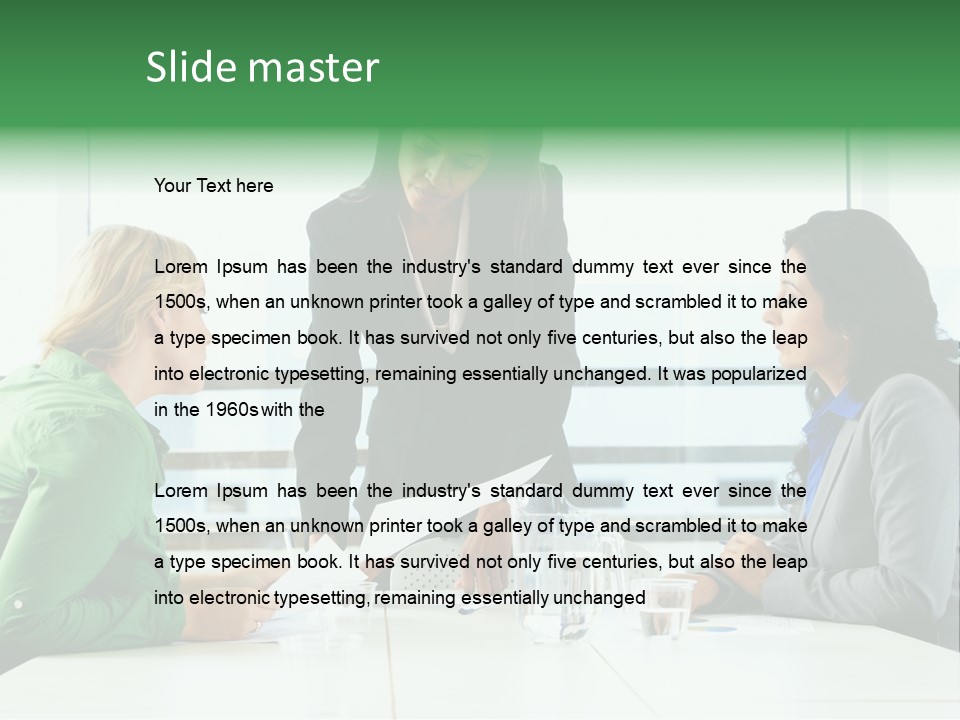 A Group Of Women Sitting Around A Table Talking PowerPoint Template