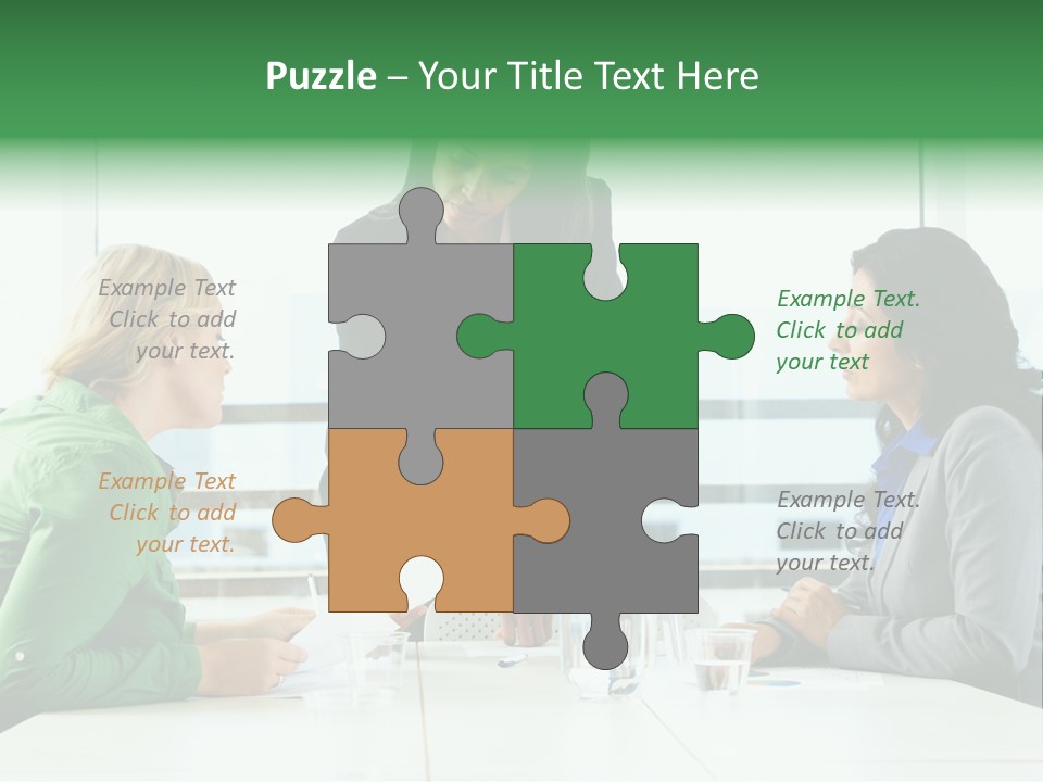 A Group Of Women Sitting Around A Table Talking PowerPoint Template