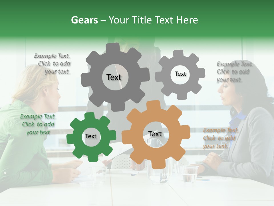 A Group Of Women Sitting Around A Table Talking PowerPoint Template