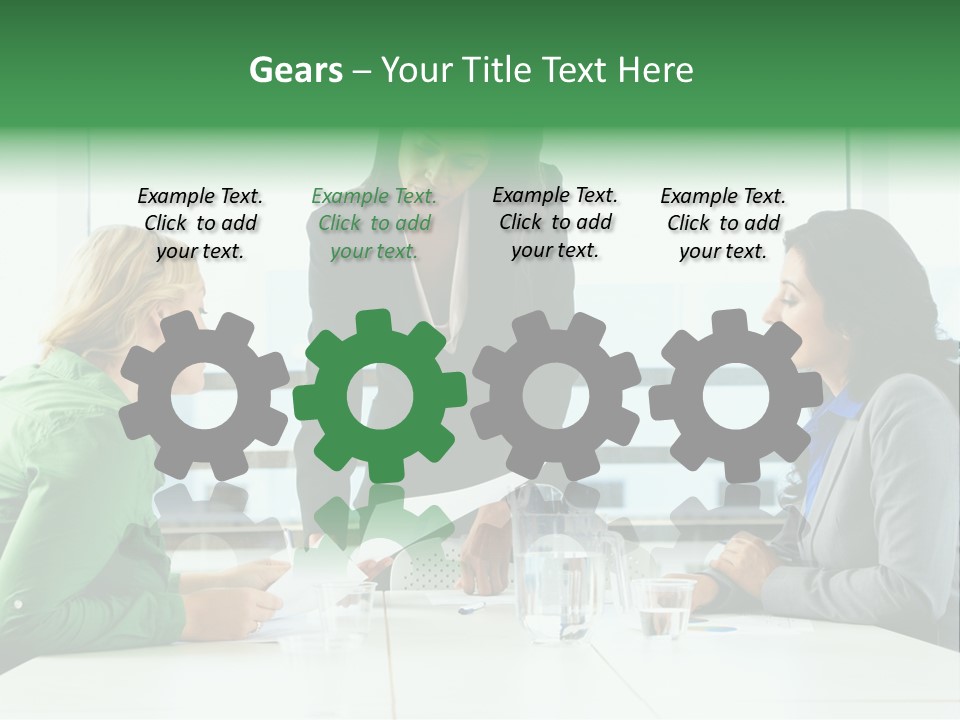 A Group Of Women Sitting Around A Table Talking PowerPoint Template