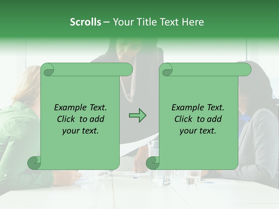 A Group Of Women Sitting Around A Table Talking PowerPoint Template