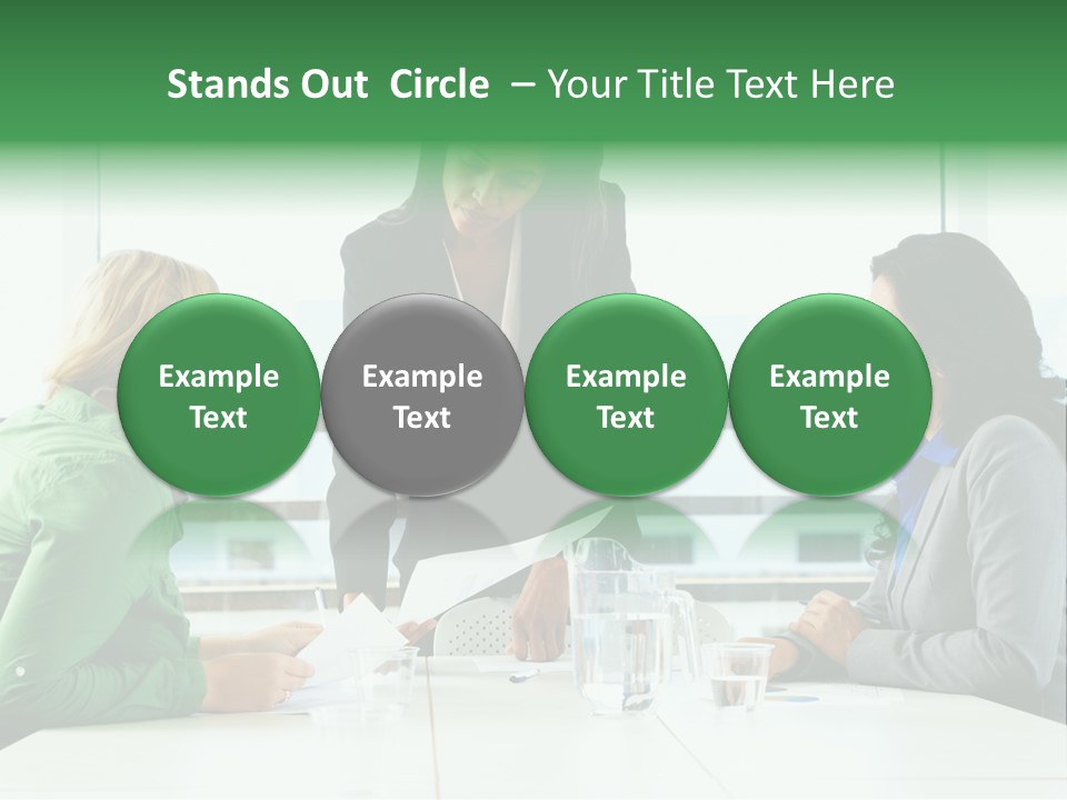 A Group Of Women Sitting Around A Table Talking PowerPoint Template