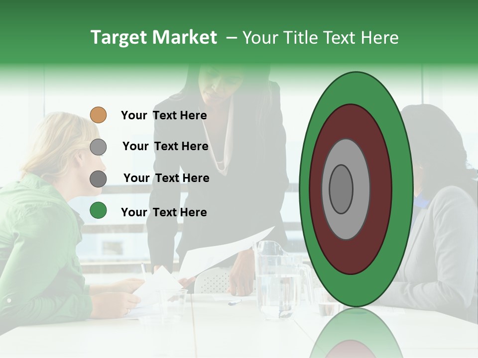 A Group Of Women Sitting Around A Table Talking PowerPoint Template