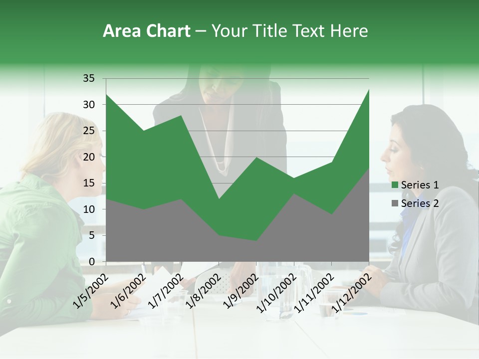 A Group Of Women Sitting Around A Table Talking PowerPoint Template