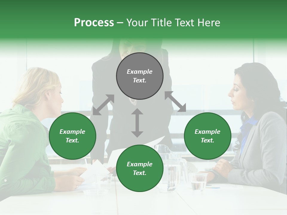 A Group Of Women Sitting Around A Table Talking PowerPoint Template