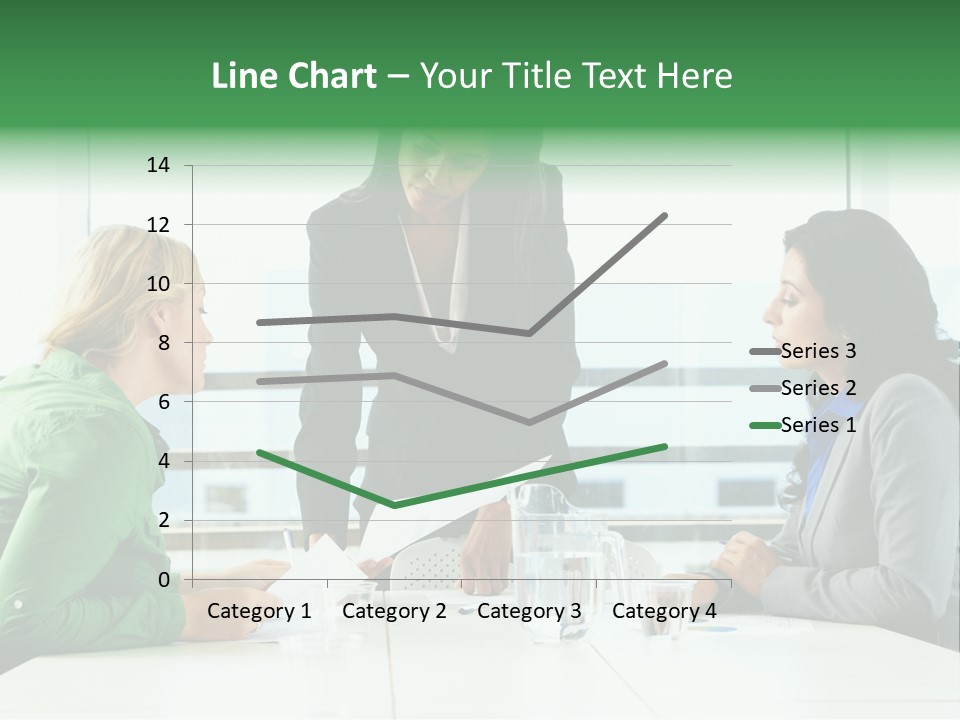 A Group Of Women Sitting Around A Table Talking PowerPoint Template