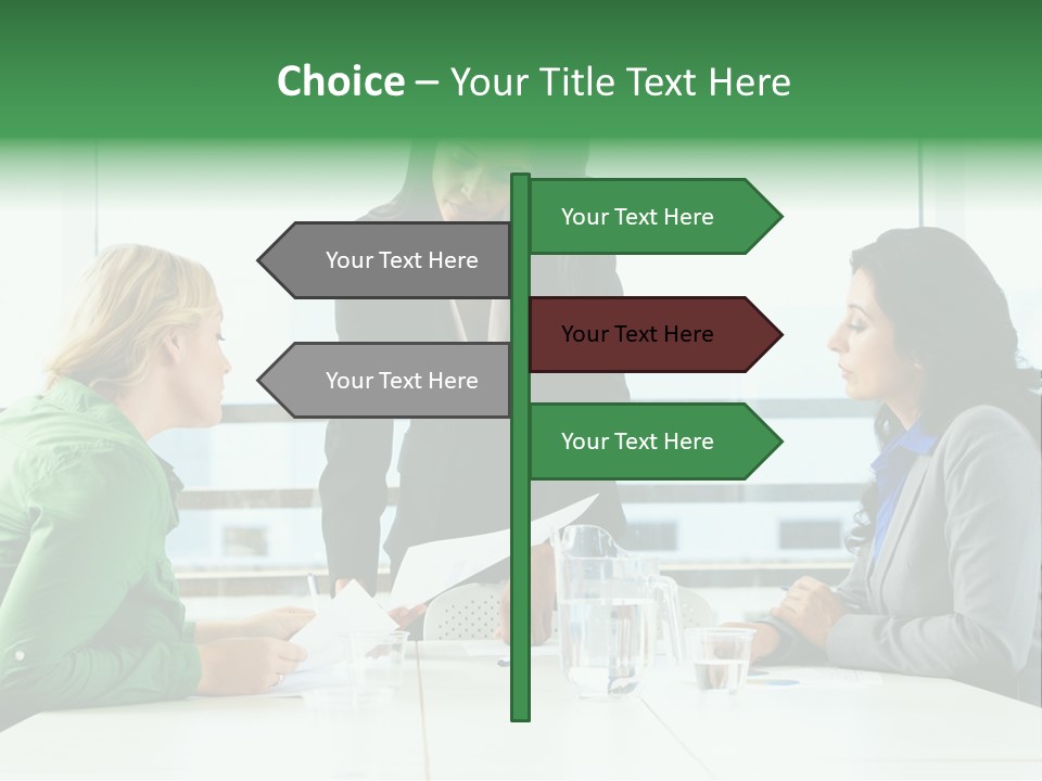 A Group Of Women Sitting Around A Table Talking PowerPoint Template