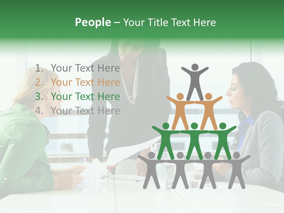 A Group Of Women Sitting Around A Table Talking PowerPoint Template