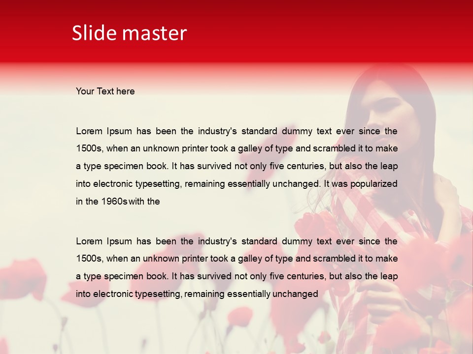 Offspring Friendly Schoolgirl PowerPoint Template