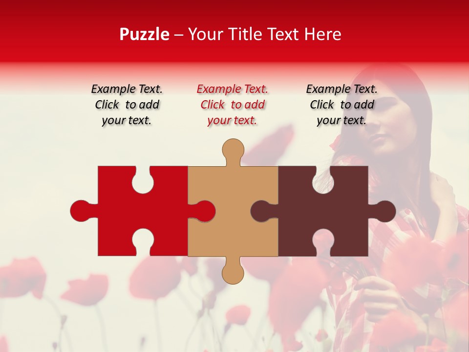 Offspring Friendly Schoolgirl PowerPoint Template