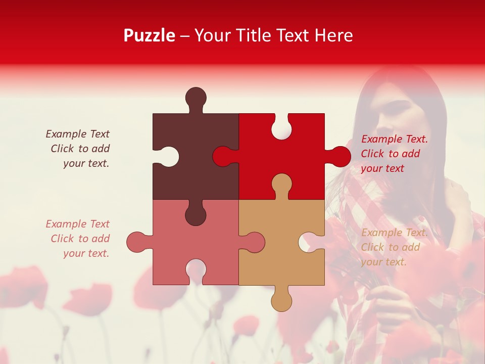 Offspring Friendly Schoolgirl PowerPoint Template