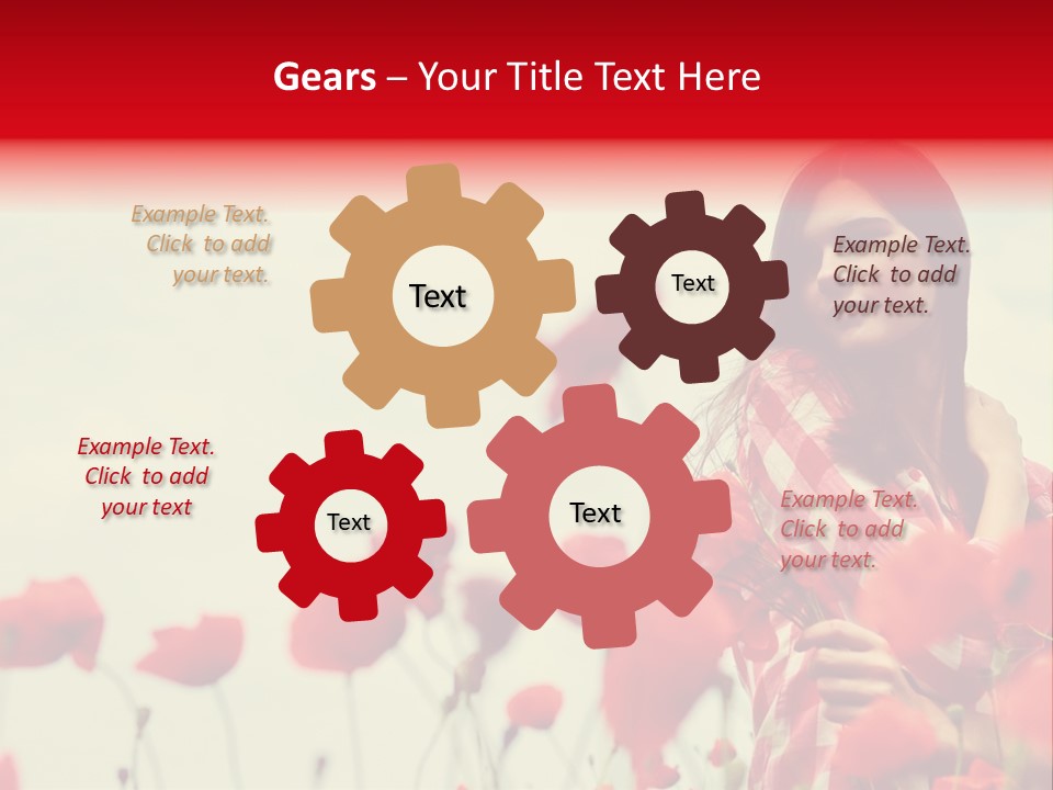 Offspring Friendly Schoolgirl PowerPoint Template