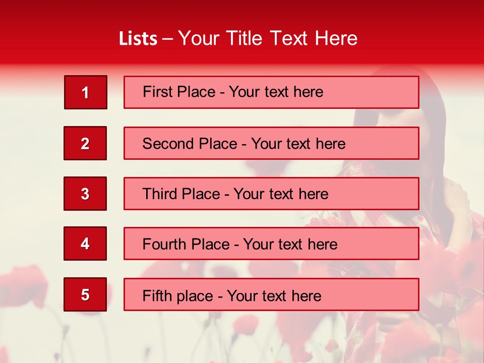 Offspring Friendly Schoolgirl PowerPoint Template