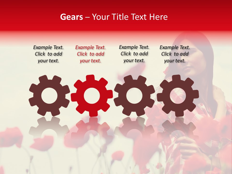 Offspring Friendly Schoolgirl PowerPoint Template