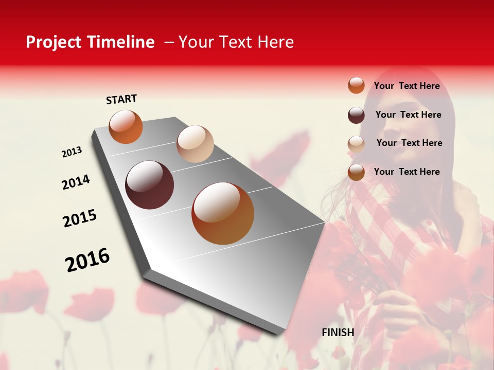 Offspring Friendly Schoolgirl PowerPoint Template